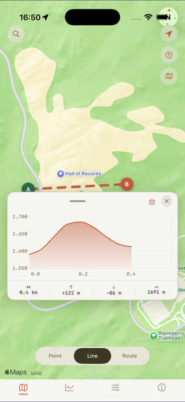 Line profile — Altitude Explorer